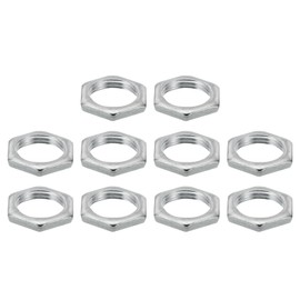 PATIKIL M13 x 1.0 Steel Hex Nuts, Pack of 10, Metric Thread, Galvanised Fittings, Nuts, Screw Bolts, Mounting Parts for Lamps, Machines, Repair, 3 mm Height