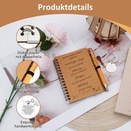 Thank You Gifts, Farewell Gift Colleagues, Farewell Gifts Gift Set for Colleague, Teacher, Employee, Farewell Gift, A6 Notebook, Thank You for Everything, Ballpoint Pen, Key Ring, Notepad