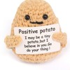 2pcs 7cm Stuffed Potato Toy Knitting Yarn Cute Expression Funny