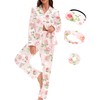 EPLAZA Silk Pajamas for Women Satin Pajamas Set 5 Pcs