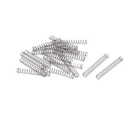 TA-VIGOR 20Pcs Compressed Spring, 3mm OD,0.3mm Wire Size,20mm Free Length Dual Extended Durable Dual Hook Tension Spring for Furniture Screen Doors Repair Projects