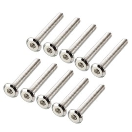 sourcing map Hexagon Socket Head Screw Furniture Screw Attachment Carbon Steel Pack of 10 M6 x 40 mm