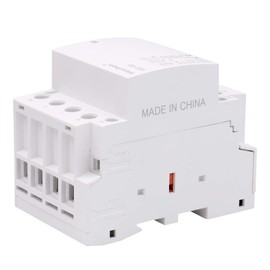 Heschen Household AC Contactor, HS1-63, Ie 63A, 4 Pole 2NO 2NC, AC 24V Coil Voltage, 35 mm DIN Rail Mount
