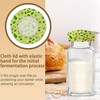 5-Pack Cloth Covers for Sourdough Starter Jars, Green Avocado Reusable