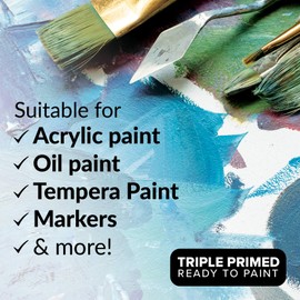 20 Pack Paint Canvases for Painting 8x10 Blank Art Canvases for Painting Multipack Panels Paint Painting Supplies Painting Canvas Art Media Small Canvases for Painting Flat Art Board Canvas Panel