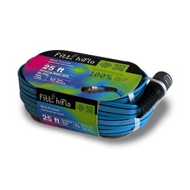 FITT HiFlo Water Hose, Lightweight Ultra Flexible Durable Kink-Free Flat Multipurpose Garden Hose, Easy to Use and Long-lasting Performance, 25-Feet