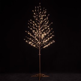 Tybeeu 6ft Star Light Tree with 256 Warm White LEDs for Holiday Decor - Dimmable, UL Certified, Waterproof - Ideal for Indoor and Outdoor Decoration