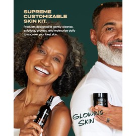 Buttah Skin Supreme Kit for Melanin Rich Skin | CocoShea Revitalizing Cream 2 oz | Vitamin C Serum 1 oz | Cleanser 3.4 oz | Rosewater Toner 3.4 oz | Black Owned Skincare