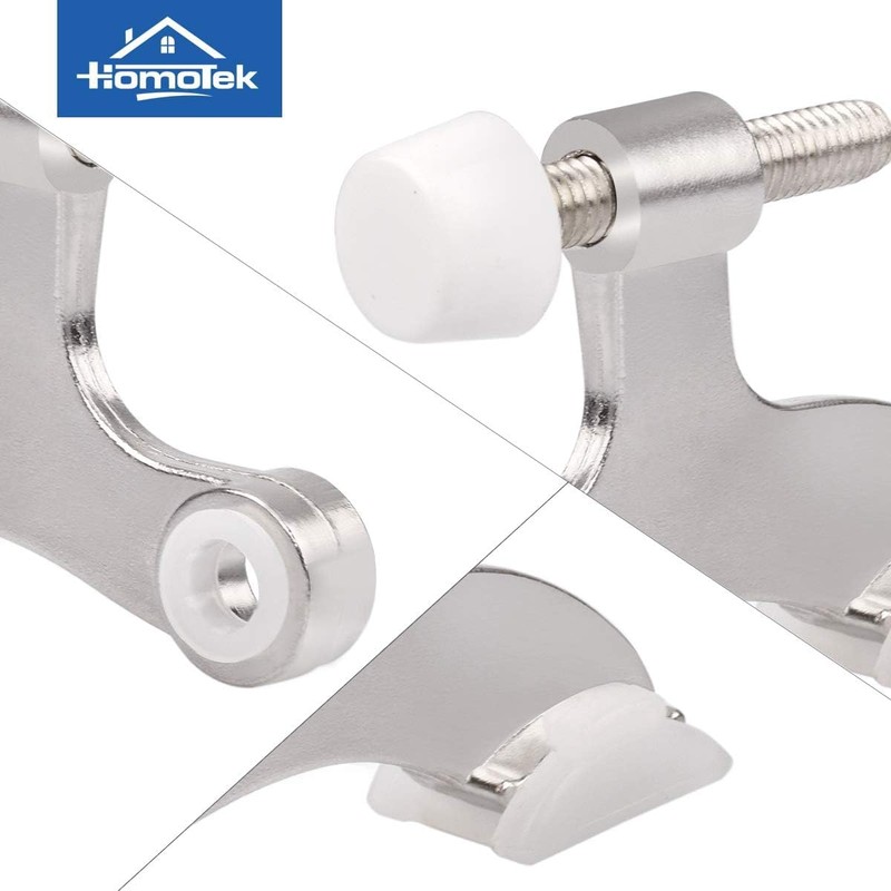 HOMOTEK 24 Pack Hinge Pin Satin Nickel Door Stopper,Adjustable Deluxe