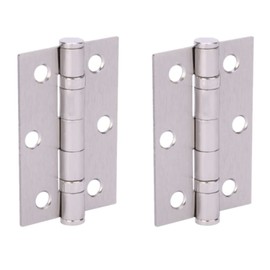 HANDLEZONE® Door Hinges 1 Pair 76mm / 3 inch Ball Bearing, with Screws - Satin Nickel