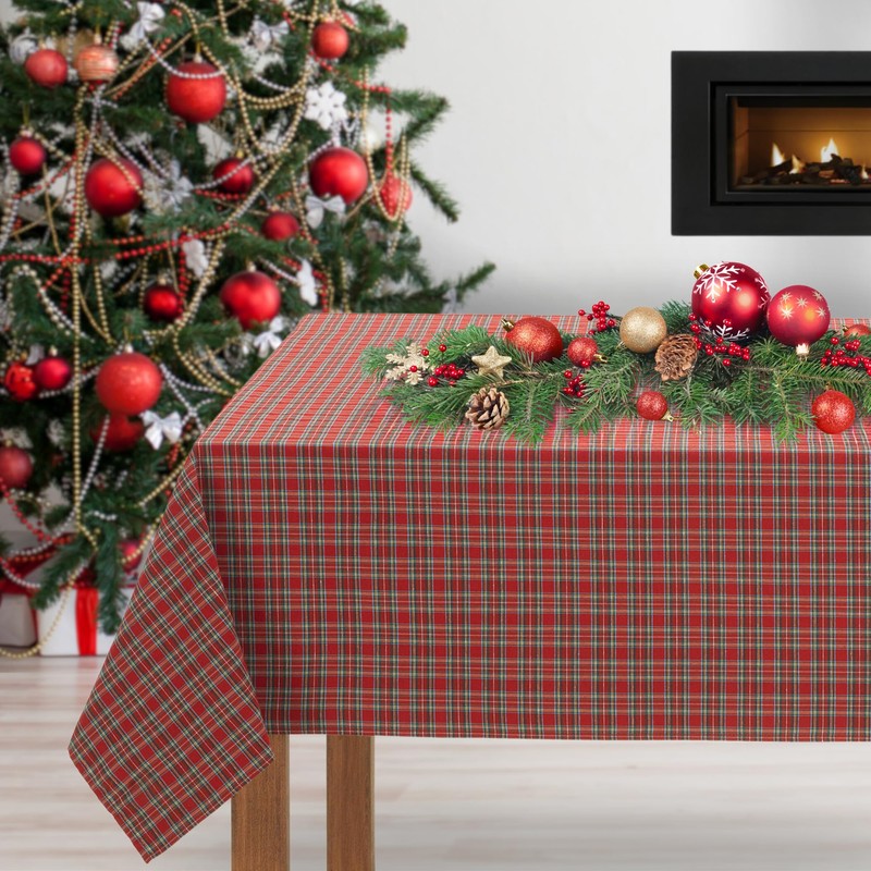 LAN&LAN - Christmas tablecloth for large rectangular tables, Christmas tablecloth