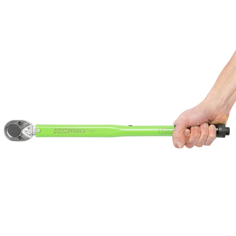 OEMTOOLS 25689 1/2 Inch Drive Click-Style Torque Wrench, 10-150 Ft/Lb.,