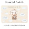 Erinnerungsbox Baby Heißluftballon personalisierte Erinnerungskiste Erinnerungsbox Geschenk zur Geburt Geburtsgeschenk