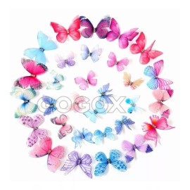 GOGOX 12 Colores Mezcla Mariposa Pasador Moños Para Niñas Moda 3d