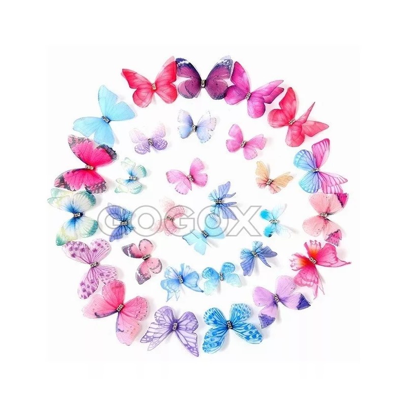 GOGOX 12 Colores Mezcla Mariposa Pasador Moños Para Niñas Moda