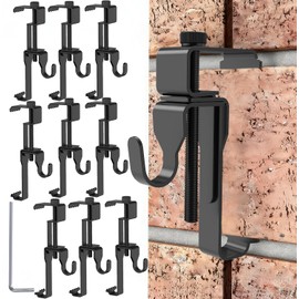 Anserdrm 10Pack Metal Brick Hangers,Hanging No Drill Outdoor Decorations Hangers Adjustable Heavy Duty Wall Clamp Clips