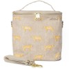 SoYoung Large Linen Insulated Lunch Poche, Rose Gold Stripe