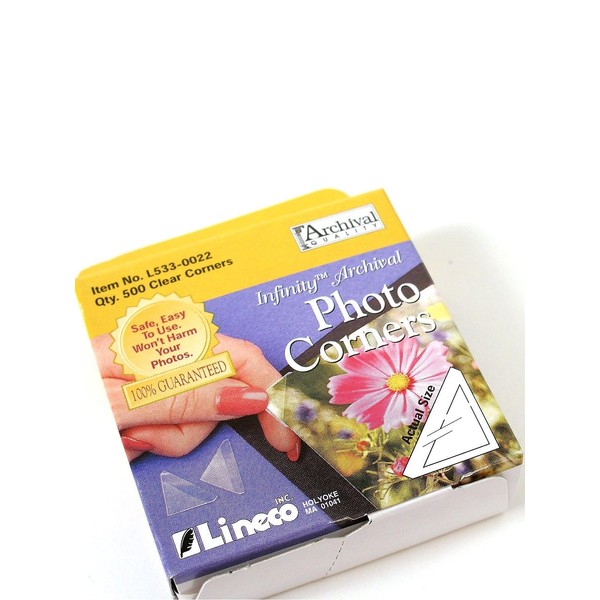 Lineco Infinity Clear Photo Corners Pack Of 500 (L533-0022) (63806)