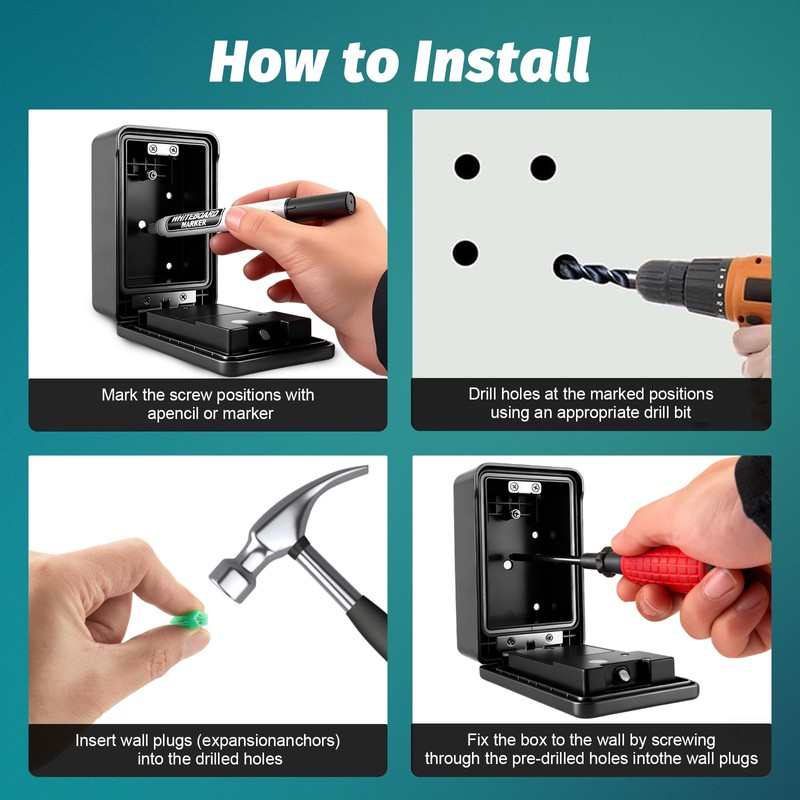 Delousiber Smart Lock Box Key Safe - APP Control &