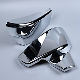 Left Right Chrome Battery Cover Compatible with 1999-2007 Honda Shadow VLX 600 VT600C VT600CD Deluxe