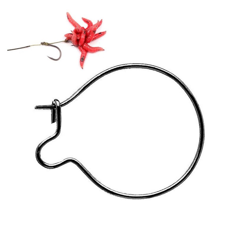 130 Pcs Fishing Maggots Clips Stainless Steel Bait Hook Fishing