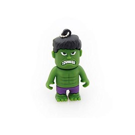 2.0 Hulk Green Super Hero 64GB USB External Hard Drive Flash Thumb Drive Storage Device Cute Novelty Memory Stick U Disk Cartoon