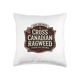Retro Cross Canadian Ragweed The Boys From Oklahoma Concert Throw Pillow