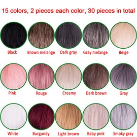 SIQUK Pack of 30 Fur Pompoms Real Fur Pompom Faux Fur Pompoms for Caps Key Chains 15 Colours