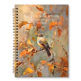 JRTW Fall Christian Bird Notebook Journal, Bible Verse Notebooks for Note Taking, Fall Autumn Prayer Scripture Journal, Christian Gifts for Women, Bible Journaing Spiral Notebook 5.5x8.3 Inch