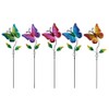 Venniy 5 Pack Butterfly Decorative Garden Stakes,Outdoor Metal Decor Outdoor