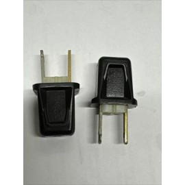 Leviton # 123 Easy to Wire Plug (BLACK ) Lot Of 2 Pcs NEW OLD STOCK -MADE IN USA