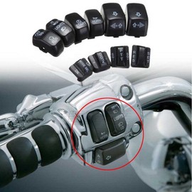 Switch Caps Set Black for Harley Davidson FLHTCU, FLHTK, FLTR 96-13