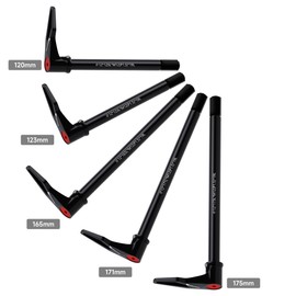 12 mm Quick Release Axles for Bicycle Forks and Rear Bicycle Frame, Mountain Bike and Road Bike Aluminium Hub Adapter Axle with Adjustable Swivel Handle, Thread Pitch: 1.5 mm, Length: 165 mm