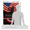 Breeze Decor Remember Memorial Day Burlap House Flag Eagle Set
