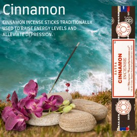 Satya Nag Champa Cinnamon Incense Sticks | x1 pack | comes with SAMASIA bookmark | Incense can be used for Aromatherapy, Spa, Yoga, Weddings, Meditation, Healing, Positivity and Relaxation