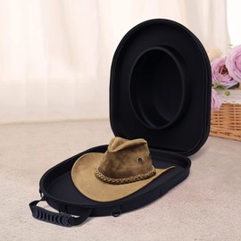 Cbhfmljd Hat Box Organizer, Panama Hat Carrier For Women Men Storage Large Hat Travel Case, Cowboy Hat Organizer Hat Case For Travel Dustproof Crush-proof Adjustable Shoulder Strap Travel Cap Boxes