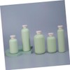 Outanaya 5pcs Refillable Shampoo Dispenser Avocado Conditioner Bottles Leakproof Design