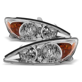 ACANII - For 2002 2003 2004 Toyota Camry Headlights Headlamps Replacement Lamp Driver + Passenger Side