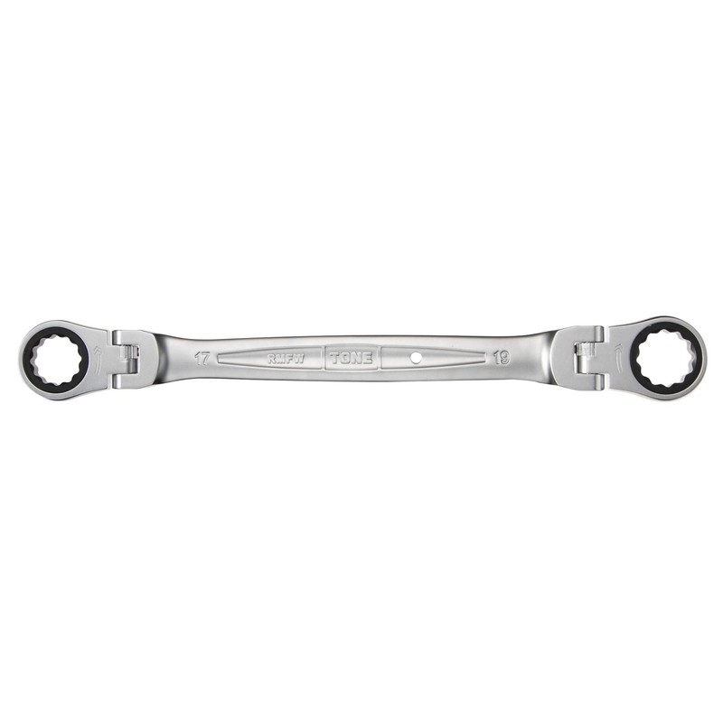 TONE RMFW-1719 Double Neck Swing Ratchet Glasses Wrench Double Sided
