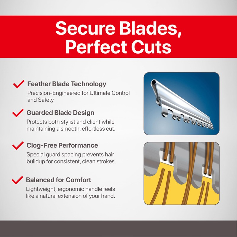 Feather Styling Razor Black