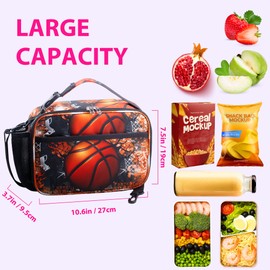 RLGPBON Kids Lunch Box Insulated Lunch Bag for Boys Girls,Cute Lunch Bag and Reusable Toddler Lunch box for School and Daycare
