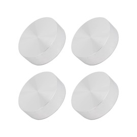 METALLIXITY Aluminium Disc (1.18 x 0.39 Inch M8 Thread) Glass Table Top Adapter Aluminium Circle Disc - for Tea Kitchen and Other Glass Furniture Accessories Pack of 4