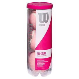 Wilson Intrigue All Court Pink Tennis Balls - 3 Ball Can (4 Cans)