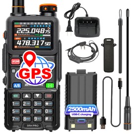 Baofeng UV-5R Ham Radio Long Range 8 Watt with Tactical Antenna & TIDRADIO Wireless Programmer 3800mAh Battery Dual Band USB Rechargerable