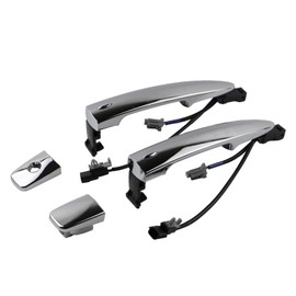 806451AA0A Exterior Chrome Door Handle Front Left & Right Side (2 PCS) for Nissan Sentra 2013-2018, Murano Maxima 2009-2014, Leaf 2011-2017, with Sensor and Smart Keyless Entry System OE 806469N00A