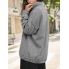 Fisoew Womens Oversized Sweatshirt Casual Snap Stand Collar Long Sleeve