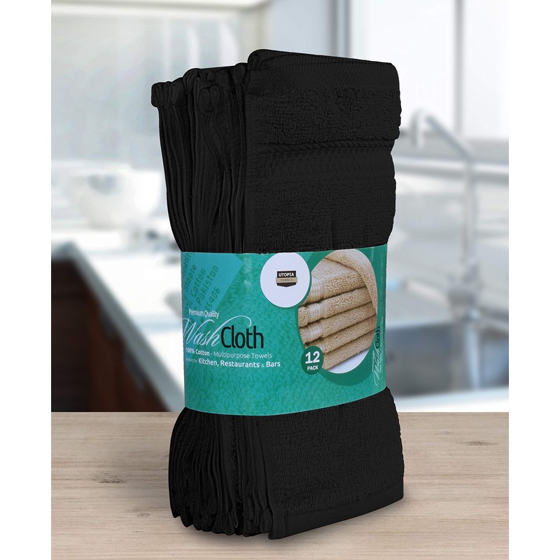 Utopia Towels, Luxury Face Cloths 33 x 33 cm Pack