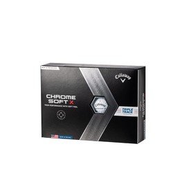 Callaway Golf Balls CHROME SOFT X 2022 1 Dozen (Pack of 12) 4 Piece Triple Track White
