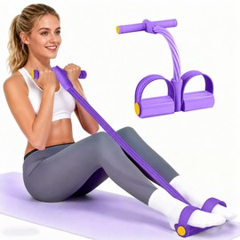 Multifunction Pedal Resistance Band with Handle, 6-Tube Exercise Bands