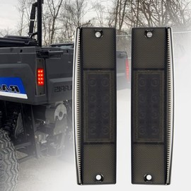 KICRY Ranger Rear Tail Light Compatible with Polaris Ranger 400 570 800 EFI MIDSIZE Red Replace OEM 2411450 (2pcs Smoke)